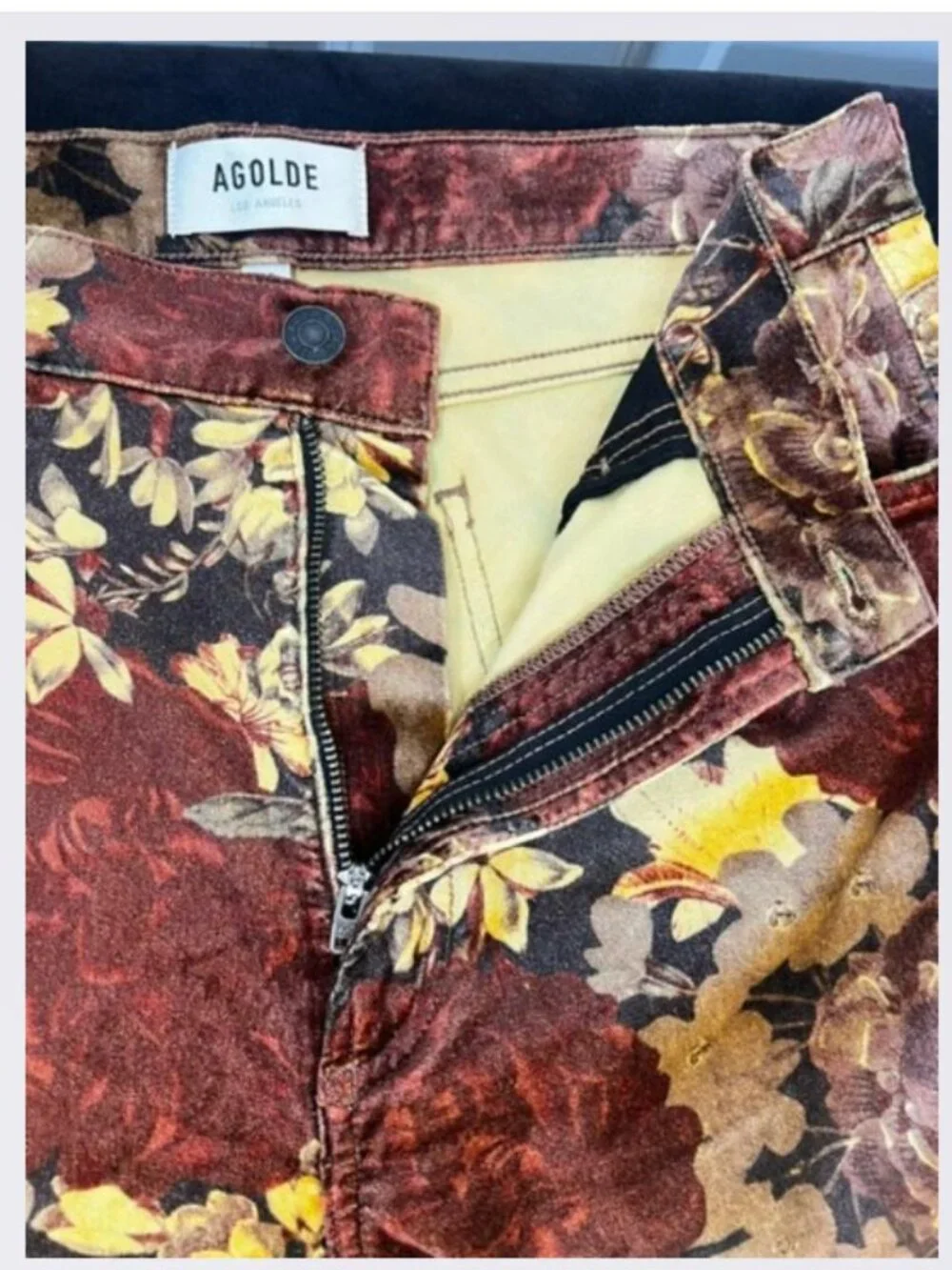 Agolde Nico Ultra High-Rise Velvet in Super Bloom Bootcut Jeans – Size 28 - NWOT - Picture 7 of 11